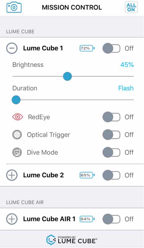 Application Lumecube pour smartphone iOS iPhone Android