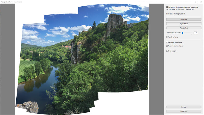 Lightroom remplir les bords panorama hdr