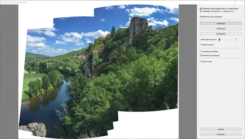 Lightroom remplir les bords panorama hdr