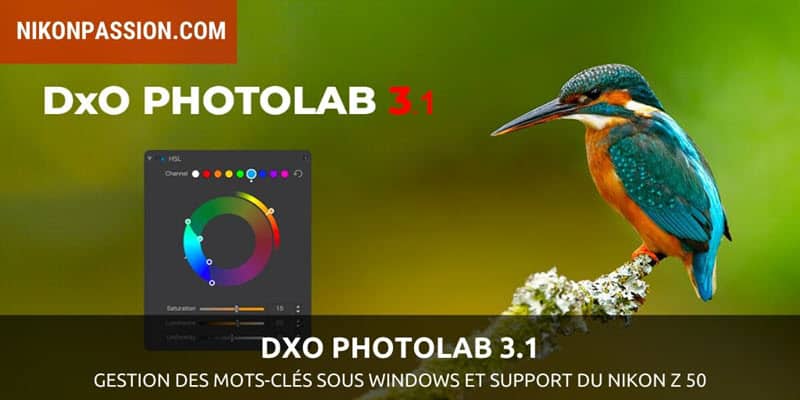 DxO PhotoLab 3.1 : gestion des mots-clés étendue à Windows et support des Nikon Z 50 et NIKKOR Z 85 mm f/1.8 S