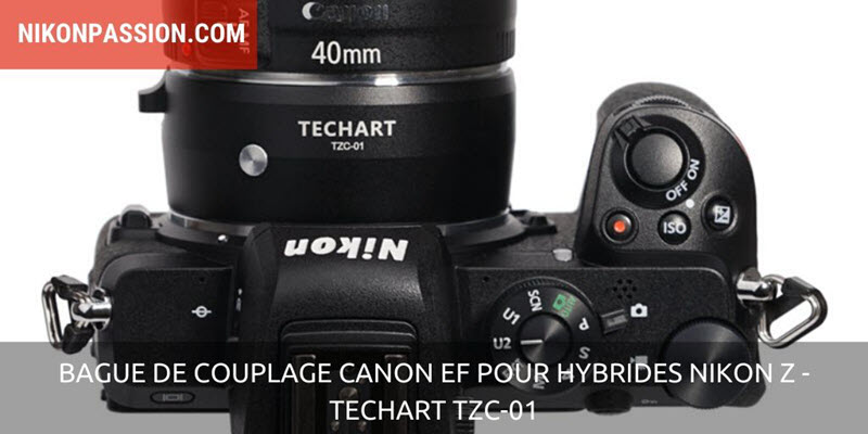 Bague de couplage Canon EF pour hybrides Nikon Z Techart TZC-01