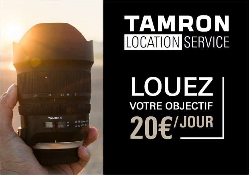Tamron location service : louez un objectif à la journée