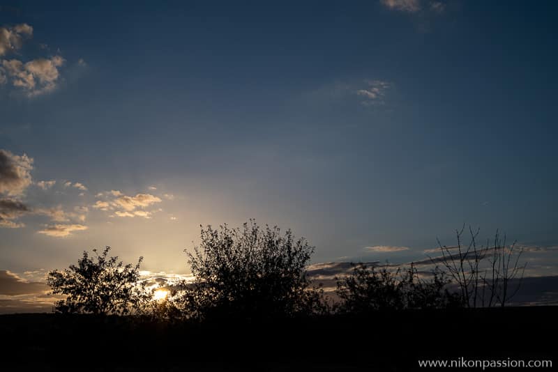 Coucher de soleil dans la Meuse