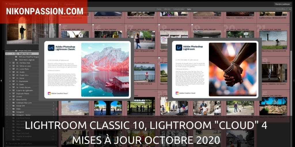 Lightroom Classic 10, Lightroom "Cloud" 4, mises à jour octobre 2020