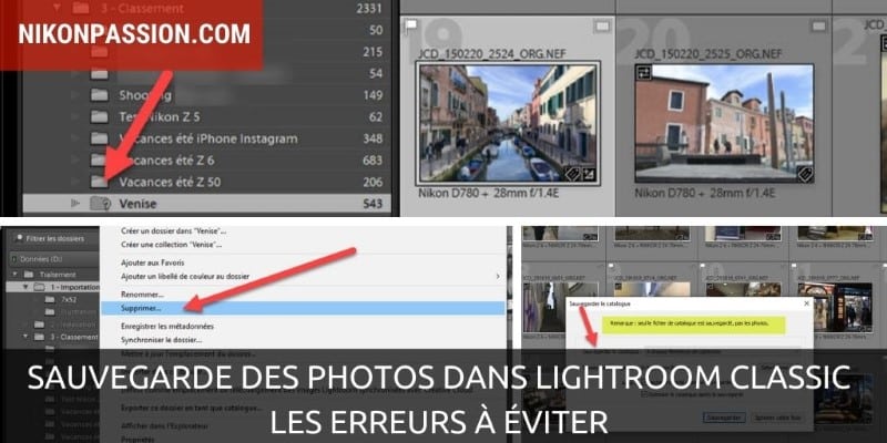 Sauvegarde des photos dans Lightroom Classic, les erreurs courantes à éviter