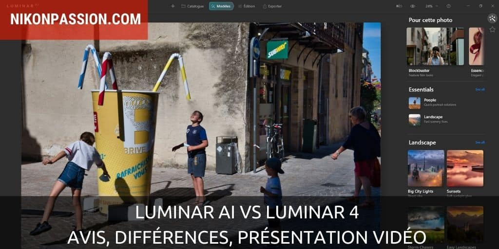 Luminar AI vs Luminar 4 : premier avis, différences, présentation vidéo