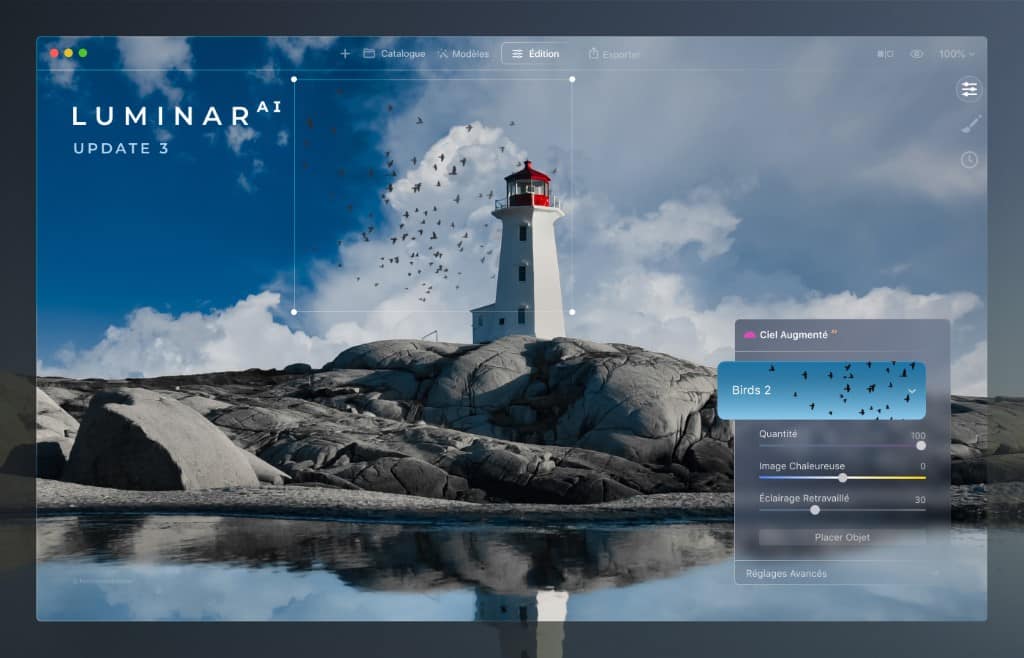 Outil Ciel Augmenté AI Luminar AI Update 3