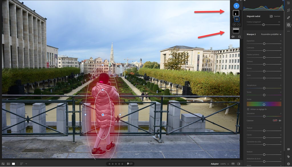 Les outils de masquage de Lightroom Classic et Lightroom Desktop