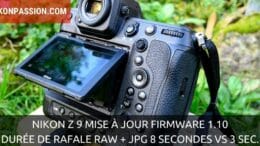 Nikon Z 9 mise à jour firmware 1.10