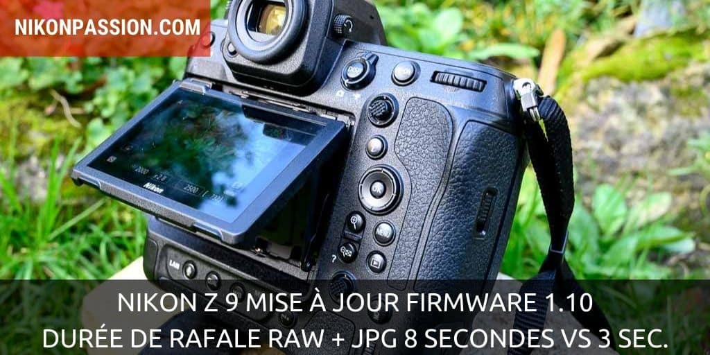 Nikon Z 9 mise à jour firmware 1.10