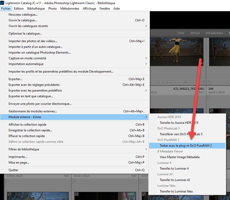 Intégration DxO PureRAW 2 à Lightroom Classic