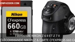 Firmware Nikon Z 6 II et Z 7 II, poignée télécommande pour Nikon Z & carte mémoire CFexpress 660 Go