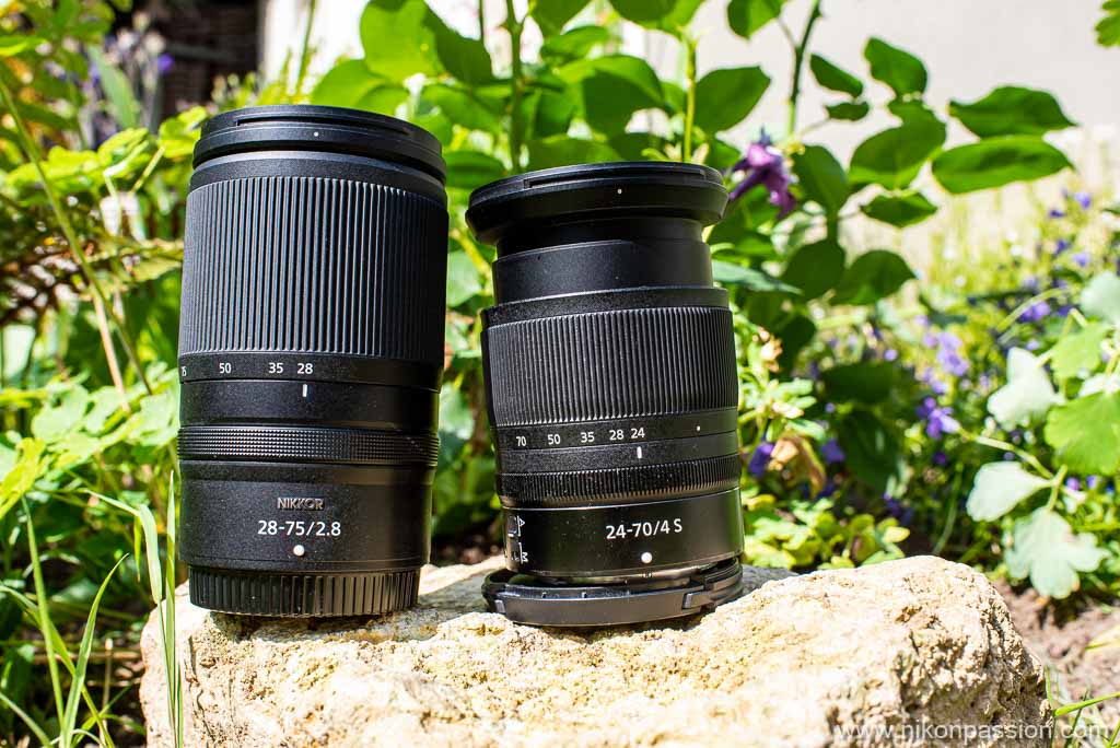 Comparaison NIKKOR Z 28-75 mm f/2.8 vs NIKKOR Z 24-70 mm f/4