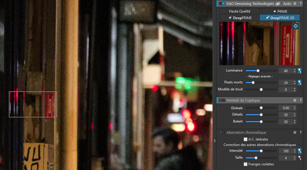 DxO PhotoLab 6 : débruitage DeepPRIME XD