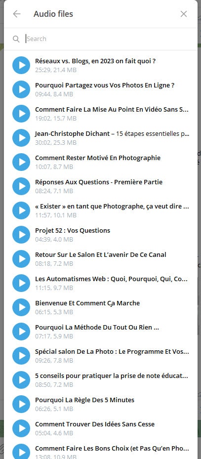 Le canal Telegram de JC Dichant photographe Nikon Passion