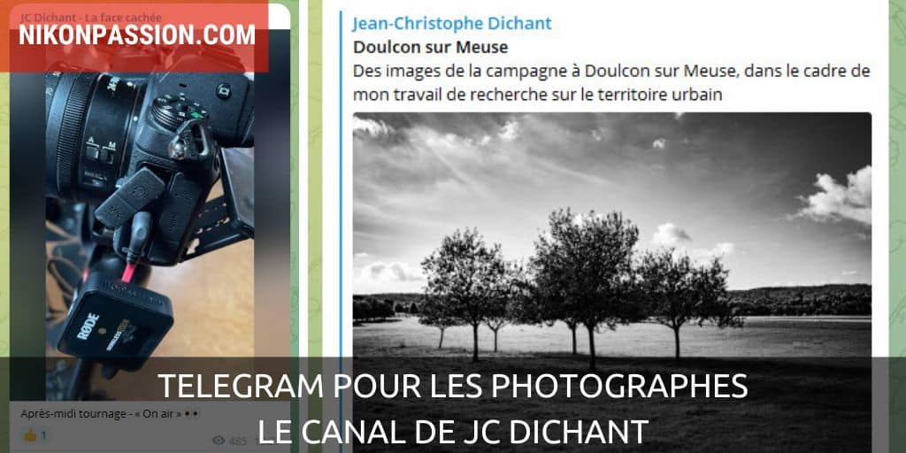 Telegram pour les photographes, le canal de JC Dichant