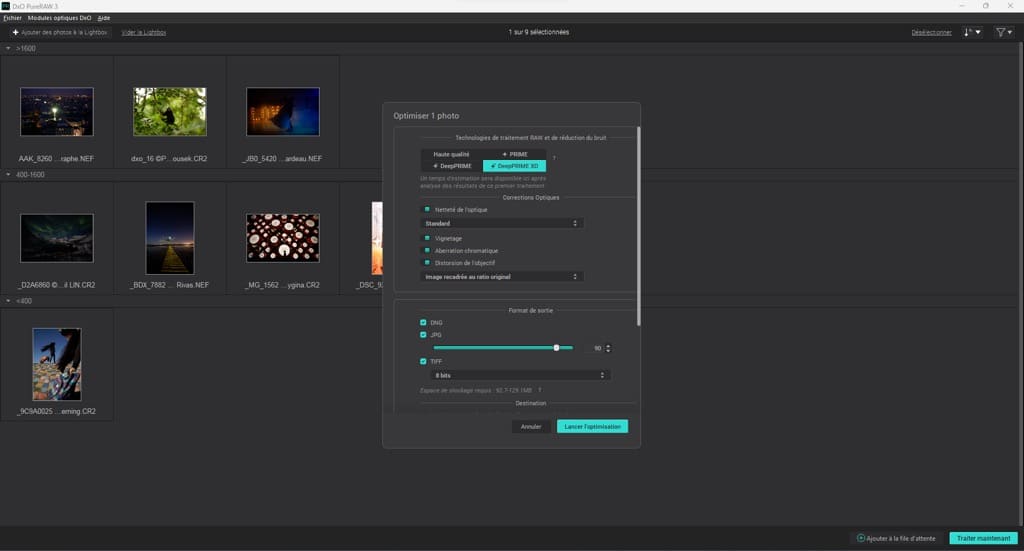 DxO PureRAW 3 : DeepPRIME XD, traitement par lots, file d'attente, export en TIFF et interface revue