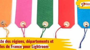 Liste des régions, départements et villes de France pour Lightroom