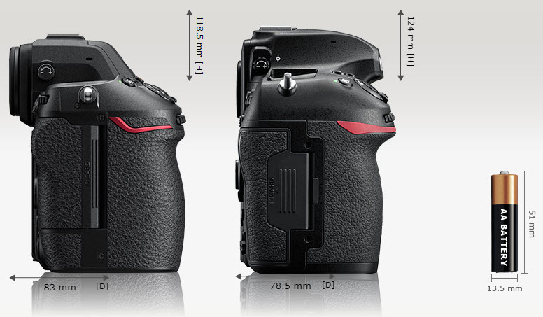 Illustration Camera Nikon Z 8 à gauche vs Nikon D850 à droite