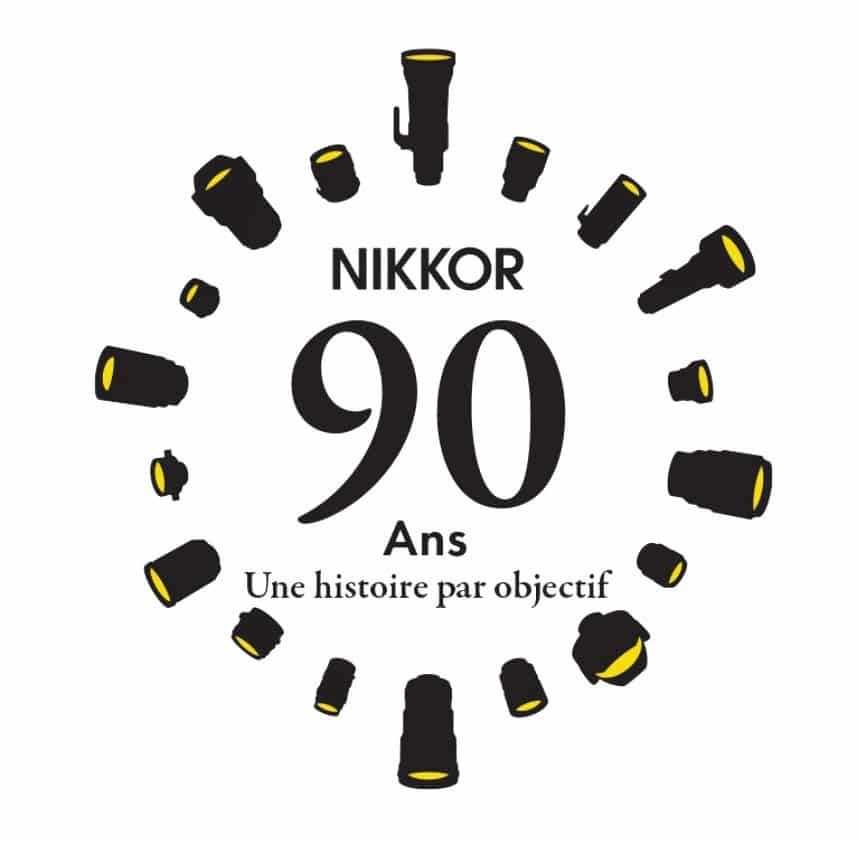 Logo Nikon NIKKOR pour l'anniversaire des 90 ans de la marque NIKKOR