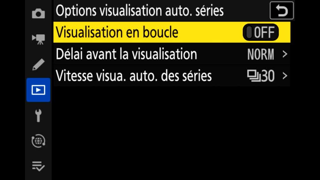 Nikon Z9 firmware 5: visualisation des séries