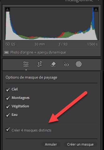 Nouveautés du mode Masquage : le mode Paysage