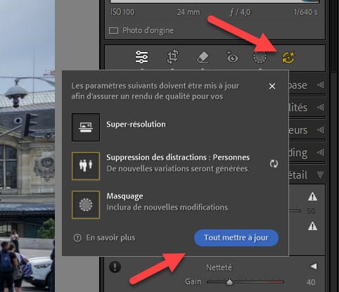 interface de suivi et mise à jour des traitements IA appliqués à une photo dans interface de suivi et mise à jour des traitements IA appliqués à une photo 2025