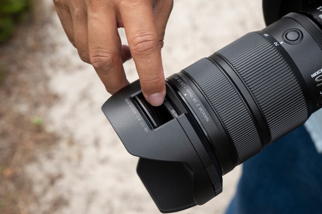 NIKKOR Z 24-70 mm f/2.8 S II : fenêtre filtres