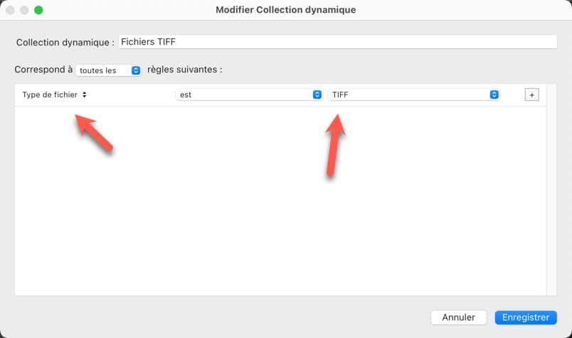 Collection utilitaire Lightroom "Fichiers TIFF"