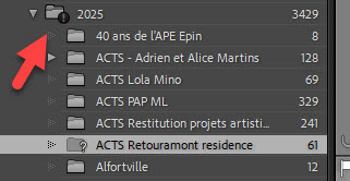 Lightroom Classic - dossiers manquants