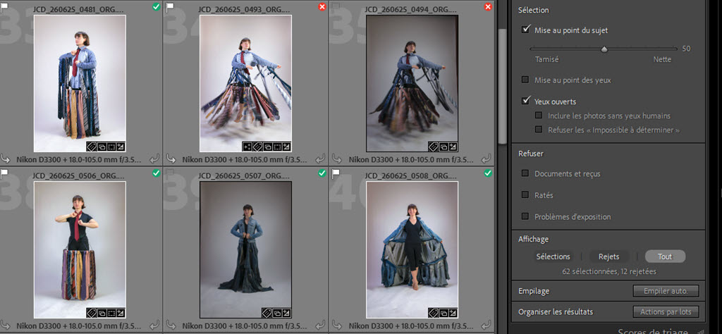 Lightroom Classic - tri assisté par l'IA