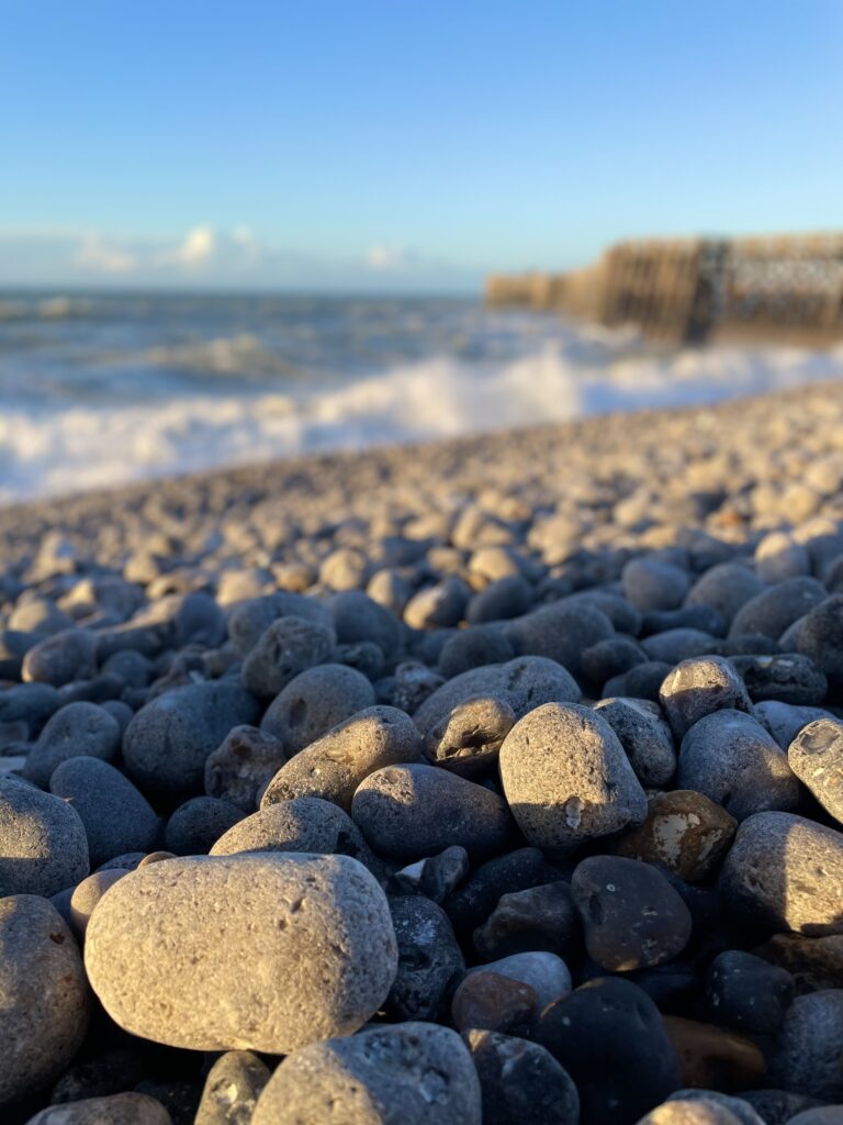 Les galets sur la plage de Dieppe