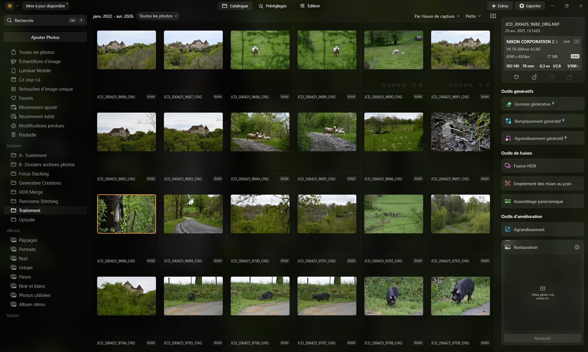 Comment trier et classer des photos avec Luminar NEO