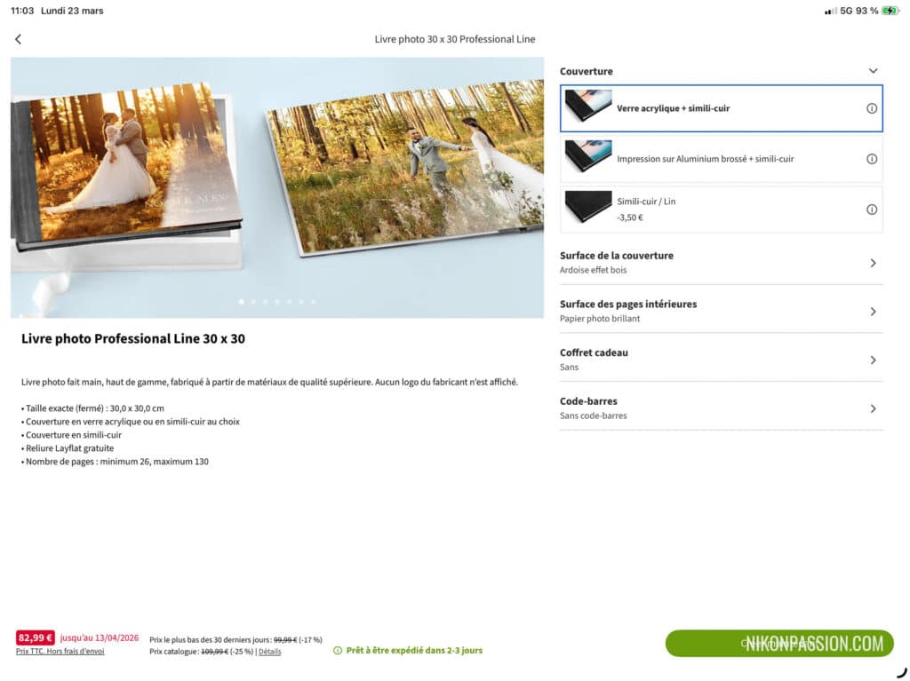 Test livre photo Saal Digital Professional Line