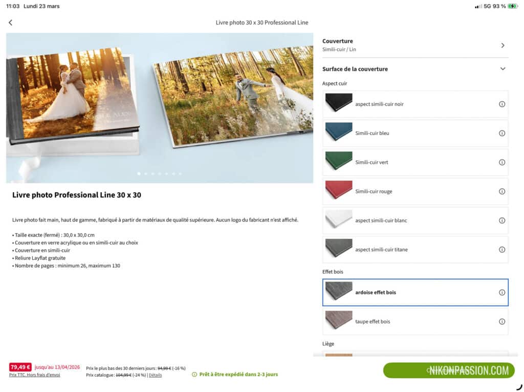 Test livre photo Saal Digital Professional Line