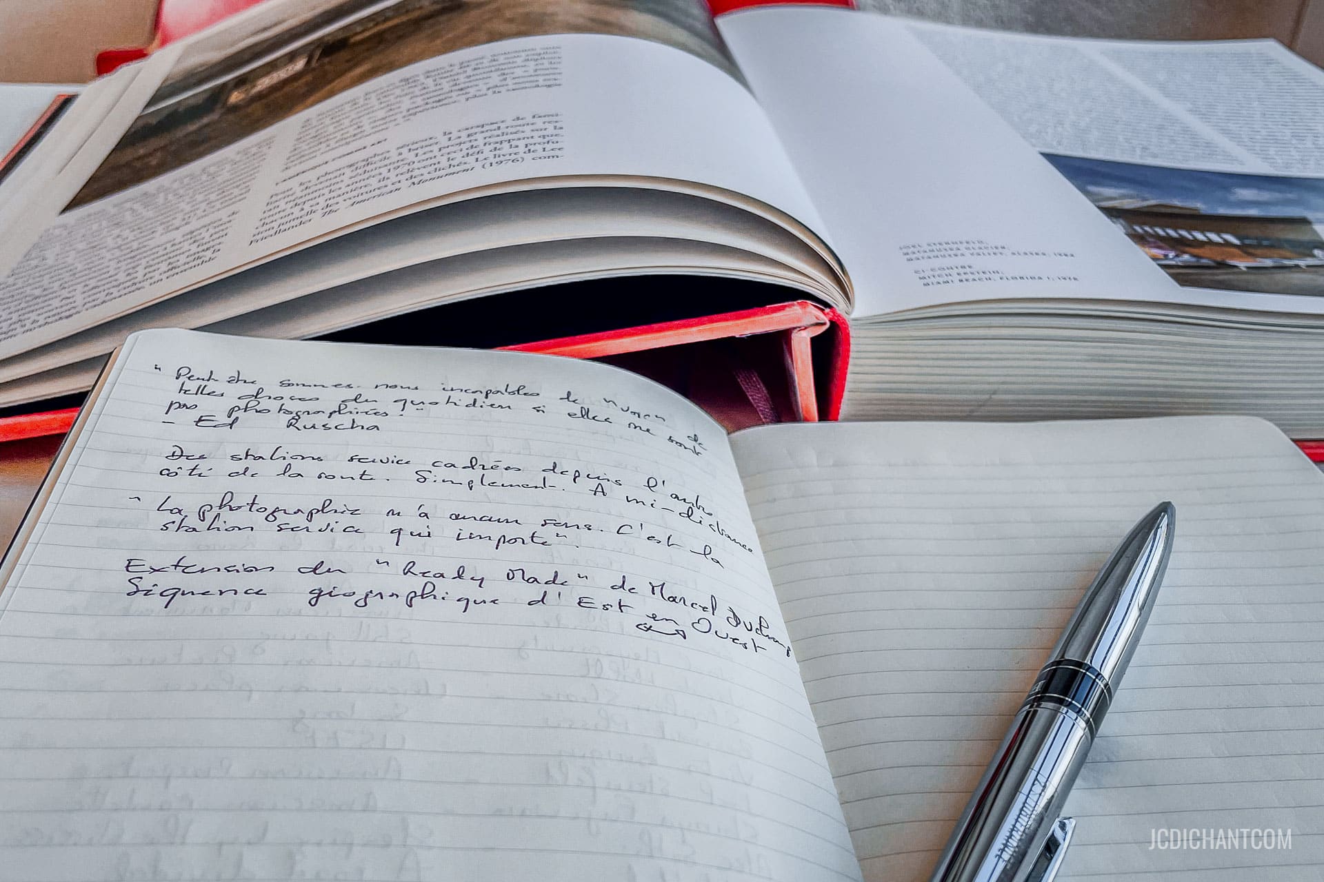 Des carnets de notes pour étudier la photographie - photo (©) JC Dichant